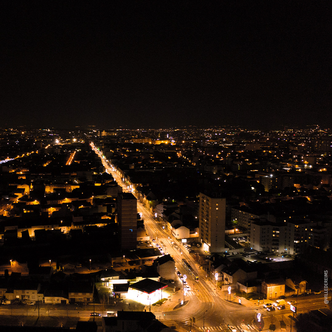 Luchtfoto van de Avenue de Laon. ©Ville de Reims