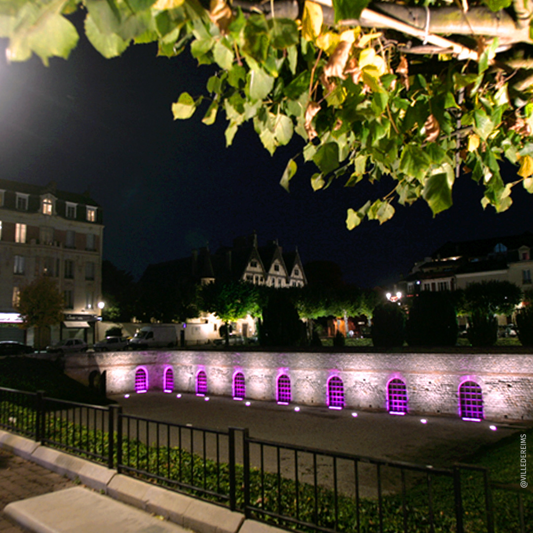 Kryptoportikus, nächtliche Beleuchtung. © Stadt Reims