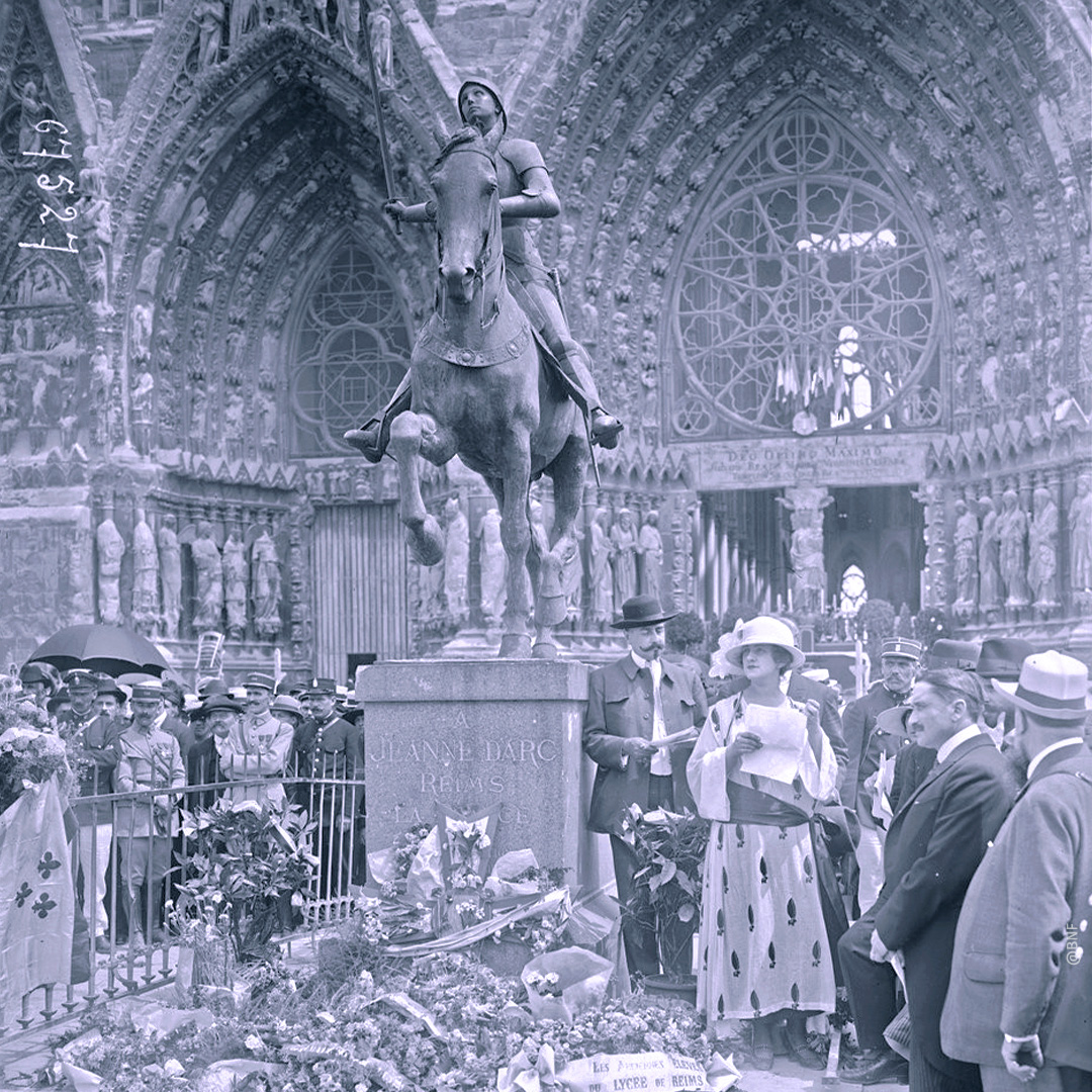 Return of the statue of Joan of Arc after the First World War. © BNF