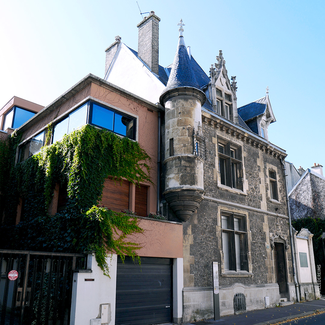 Maison du 1 rue des Tournelles partie moderne et ancienne. ©Ville de Reims