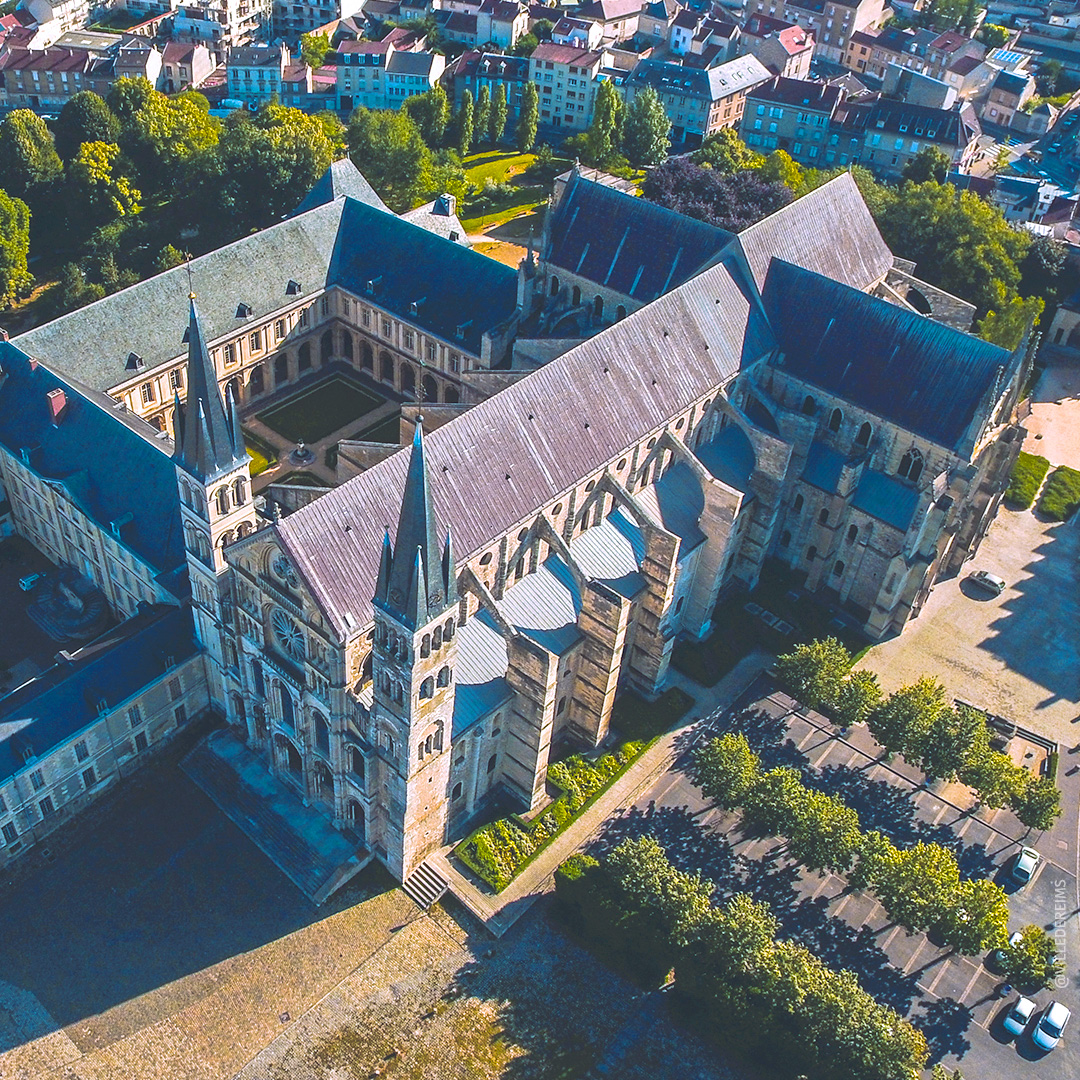 Luftaufnahme der Basilika. ©Stadt Reims