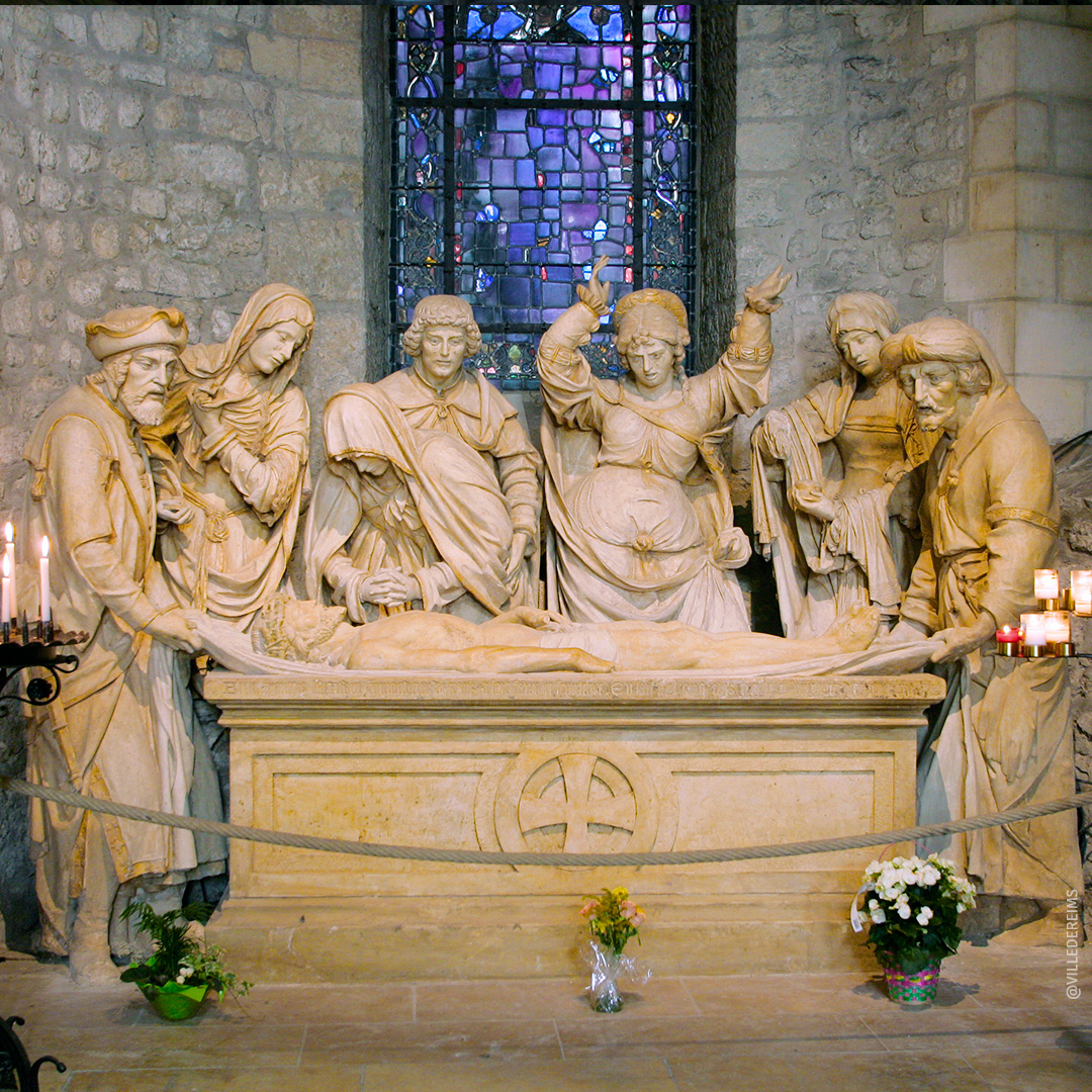 Image of burial at the Basilica of Saint Remi, 16th century. ©Ville de Reims