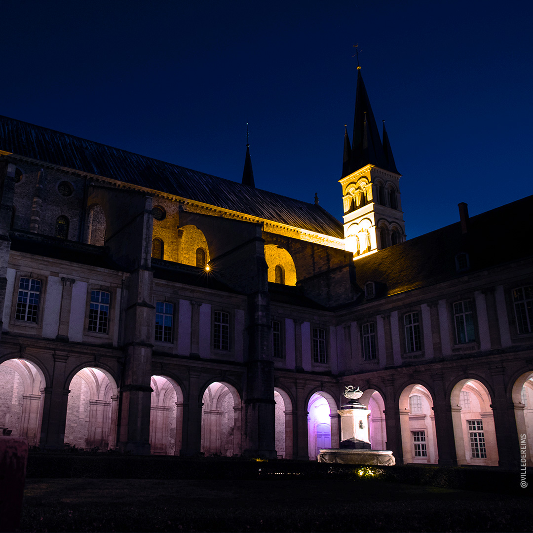 Musée Saint-Remi, éclairage du cloître et de la basilique. ©Ville de Reims