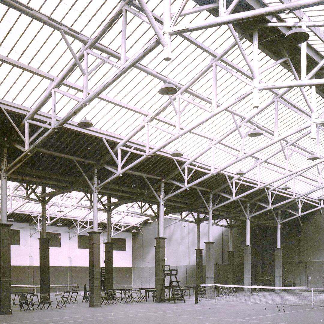 Covered courts  in the 1920s.