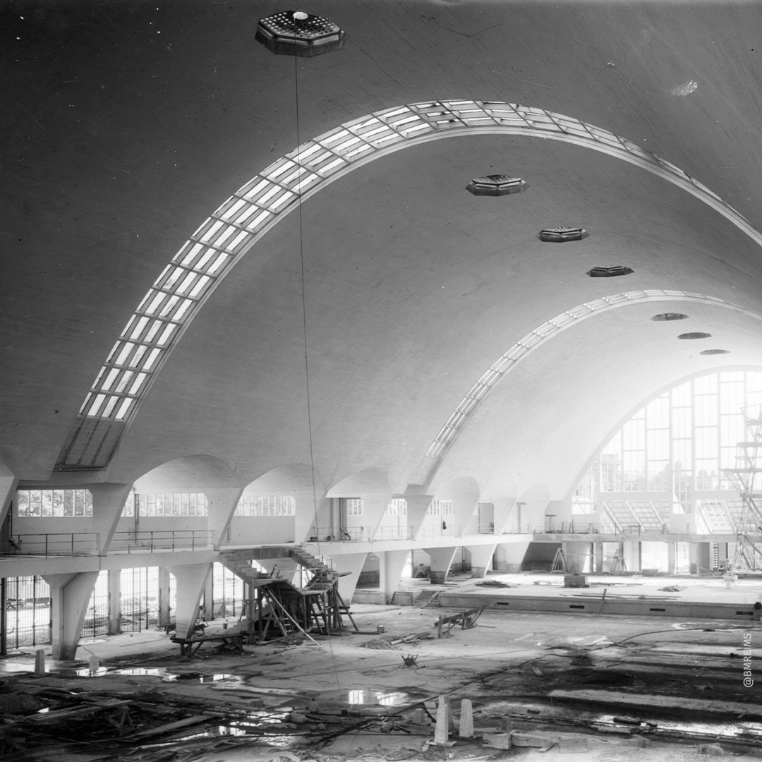 Bau der Markthallen zwischen 1927 und 1929. © Reims, BM