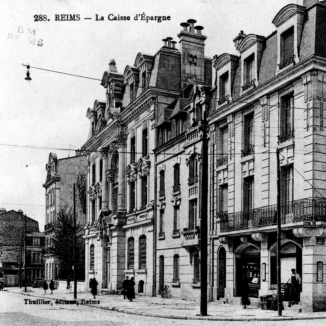 Rue de la grosse écritoire avant la guerre. ©BM Reims