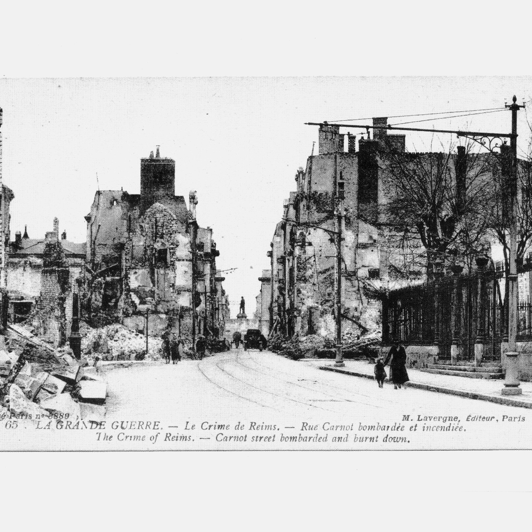 Die Rue Carnot nach dem Ersten Weltkrieg.