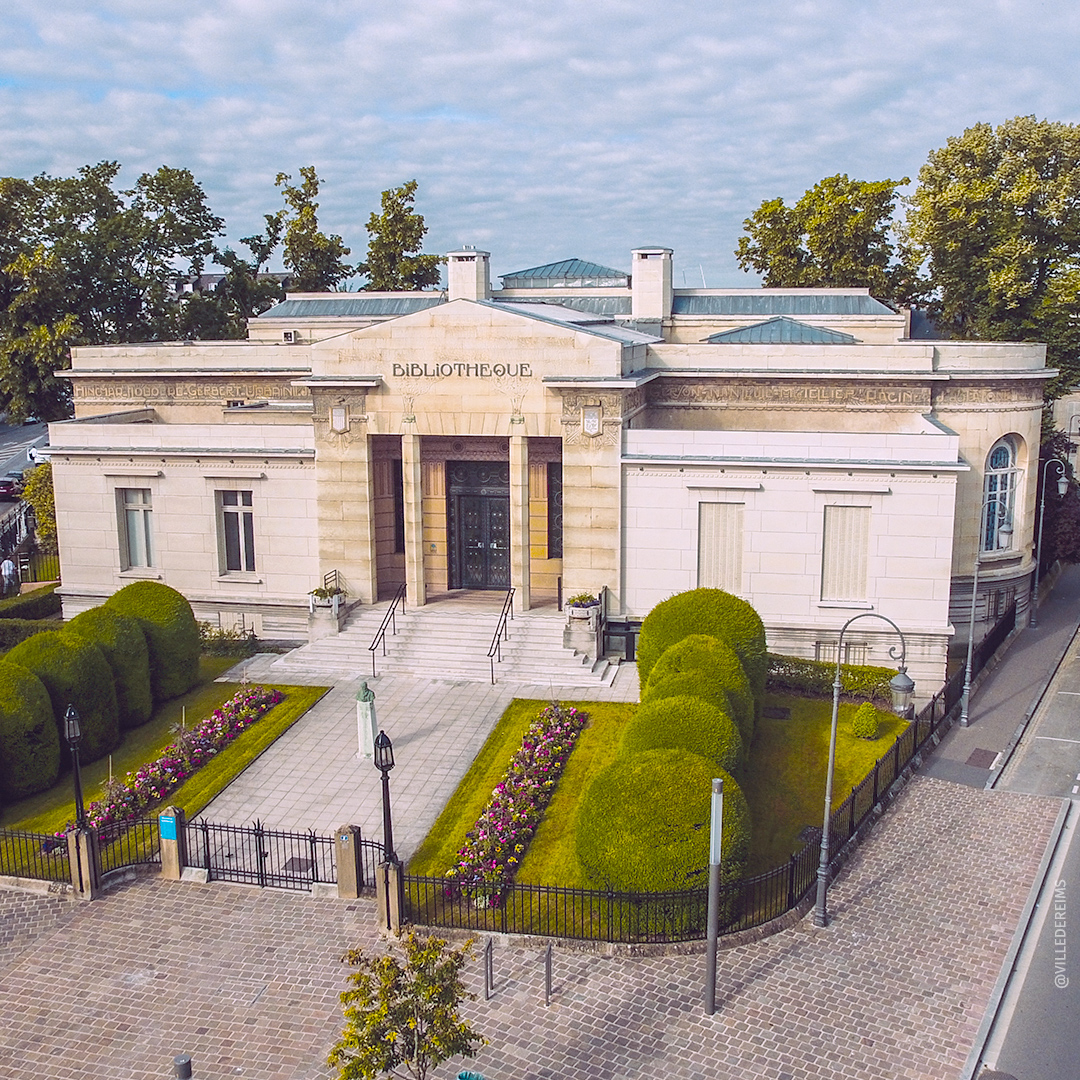 The library today. The building was fully renovated between 2003 and 2005.  ©Artechdrone pour Ville de Reims