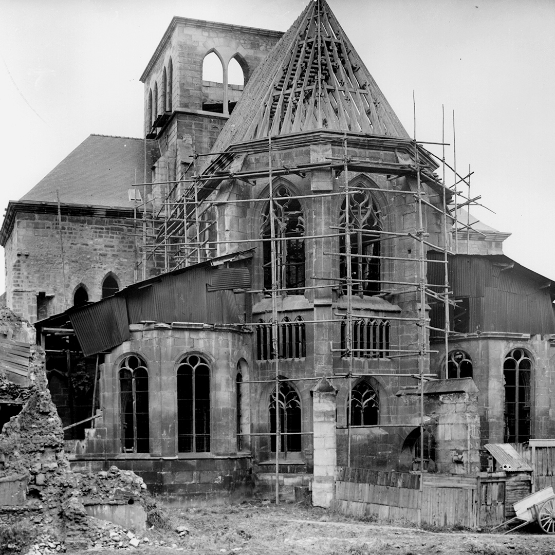Reconstruction of Saint Jacques Church, up to 1932.  ©Reims, BM