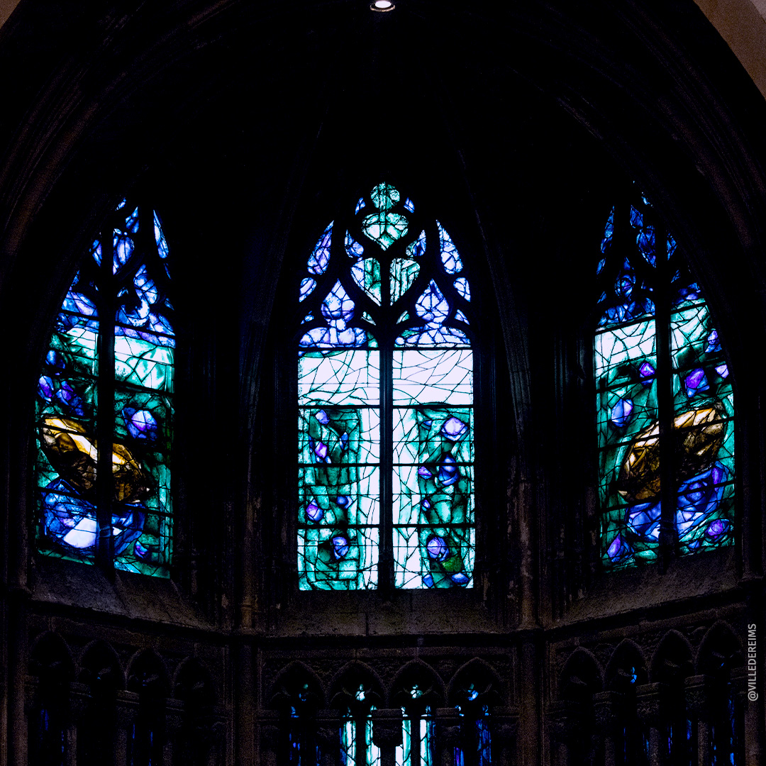 Saint-Jacques-kerk, gebrandschilderde ramen.  ©Ville de Reims