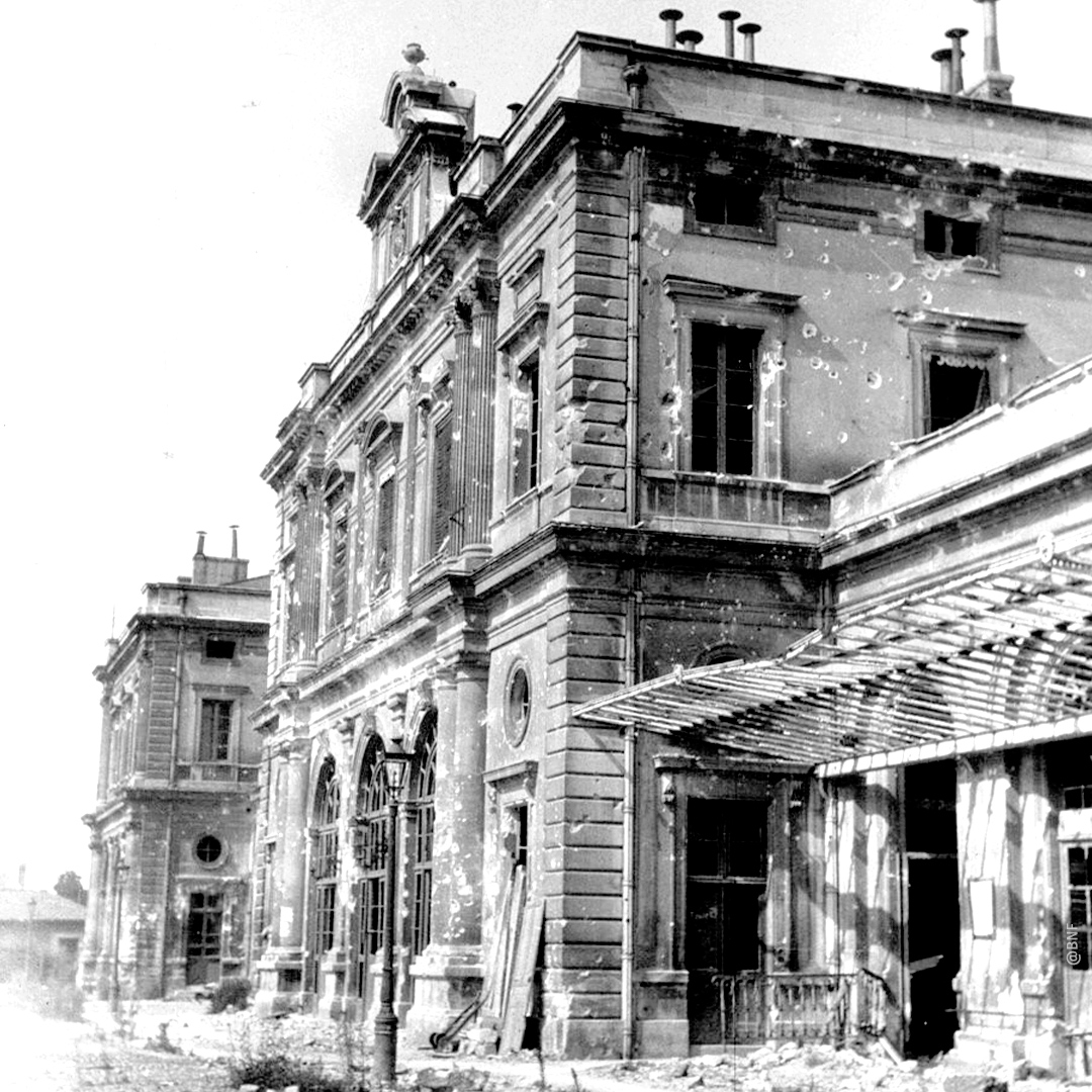 Gare de Reims après la première guerre mondiale. ©BNF