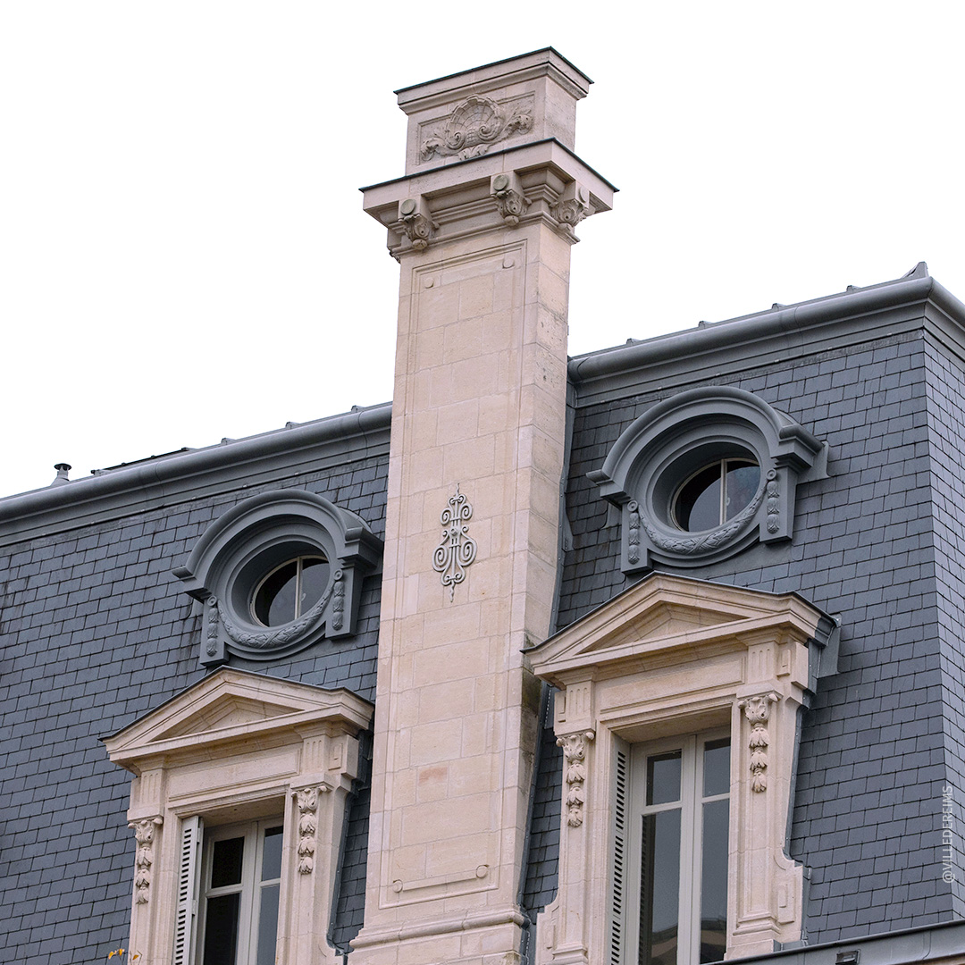 Hôtel Olry-Roederer, détails de l'architecture. ©Ville de Reims