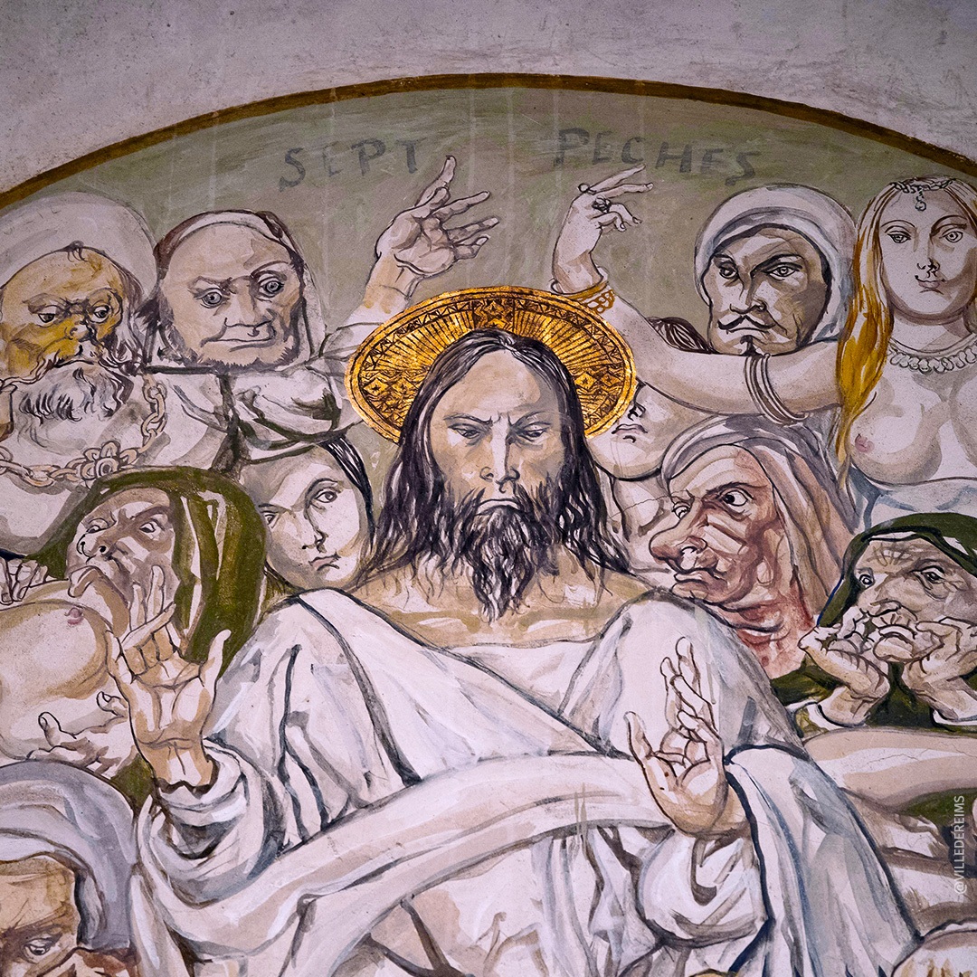 Intérieur - Fresque des sept péchés capitaux ©Ville de Reims